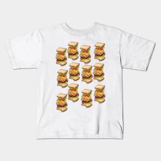 Cheeseburgers Pattern Kids T-Shirt